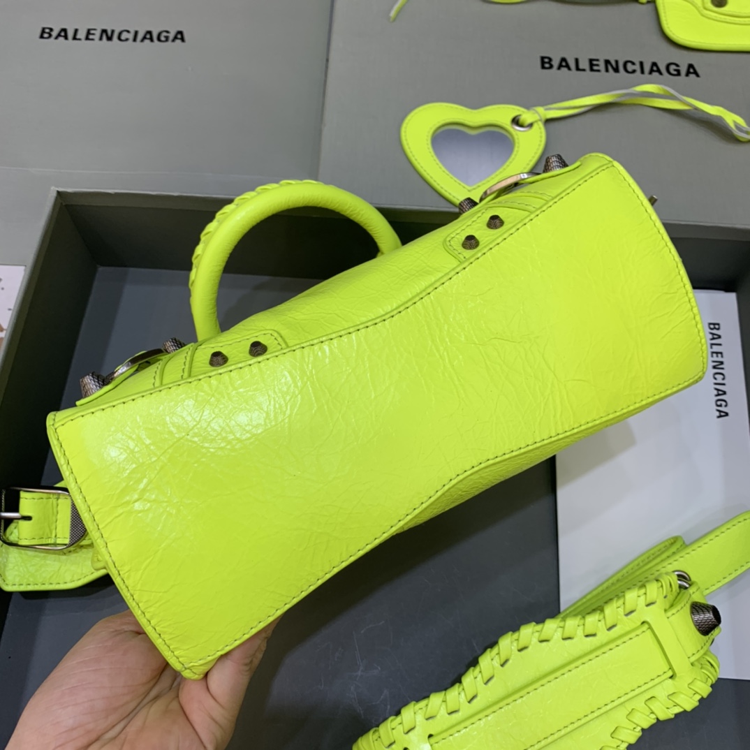 Balenciaga Neo Cagole XS Handbag Shoulder Bag Lemon Yellow